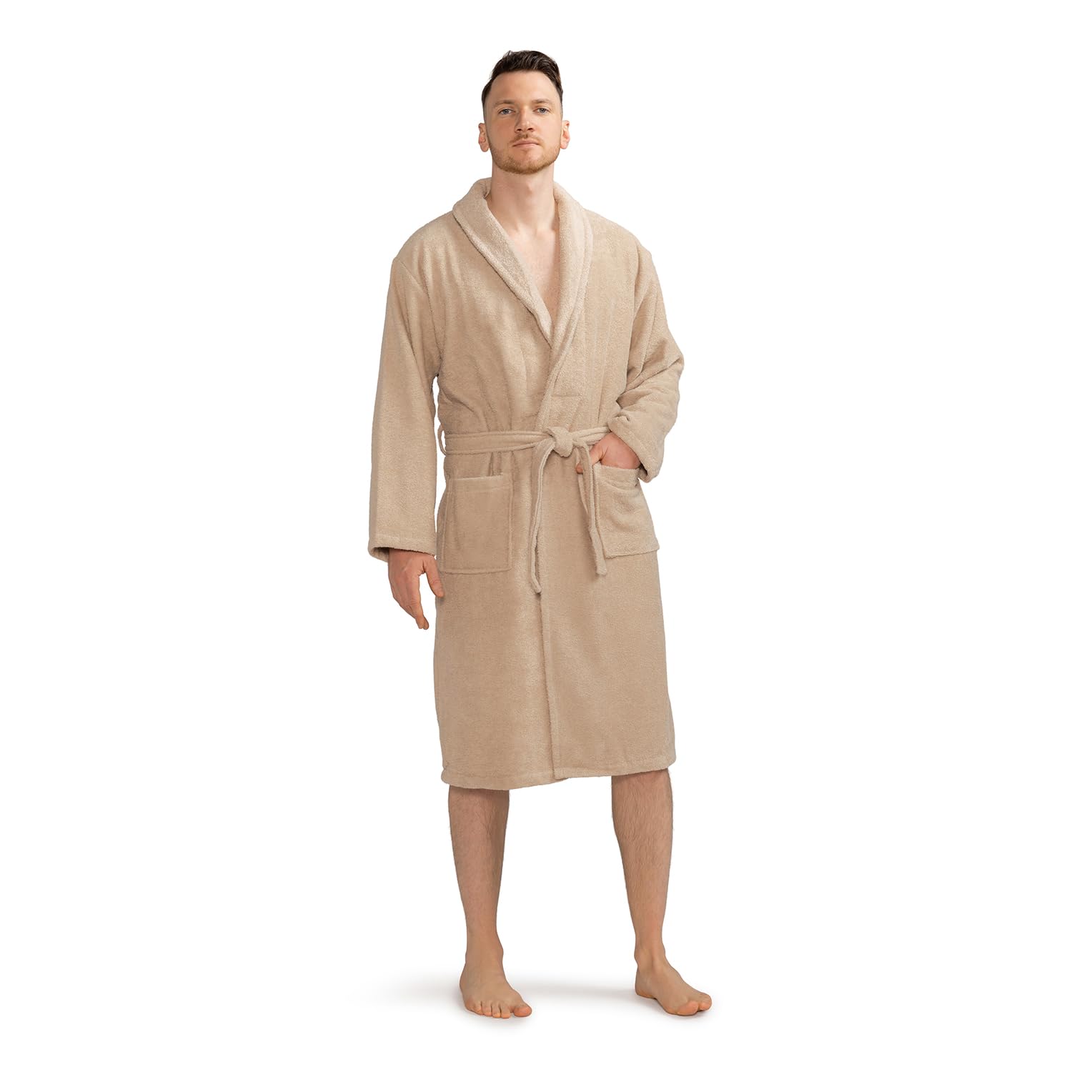 Celodoro Peignoir pour homme et femme en pur coton
