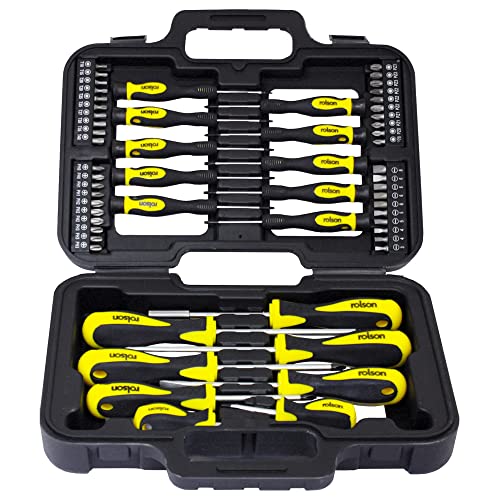 Rolson 28882 Schraubendreher-Set, 58 Teile, Kunststoff