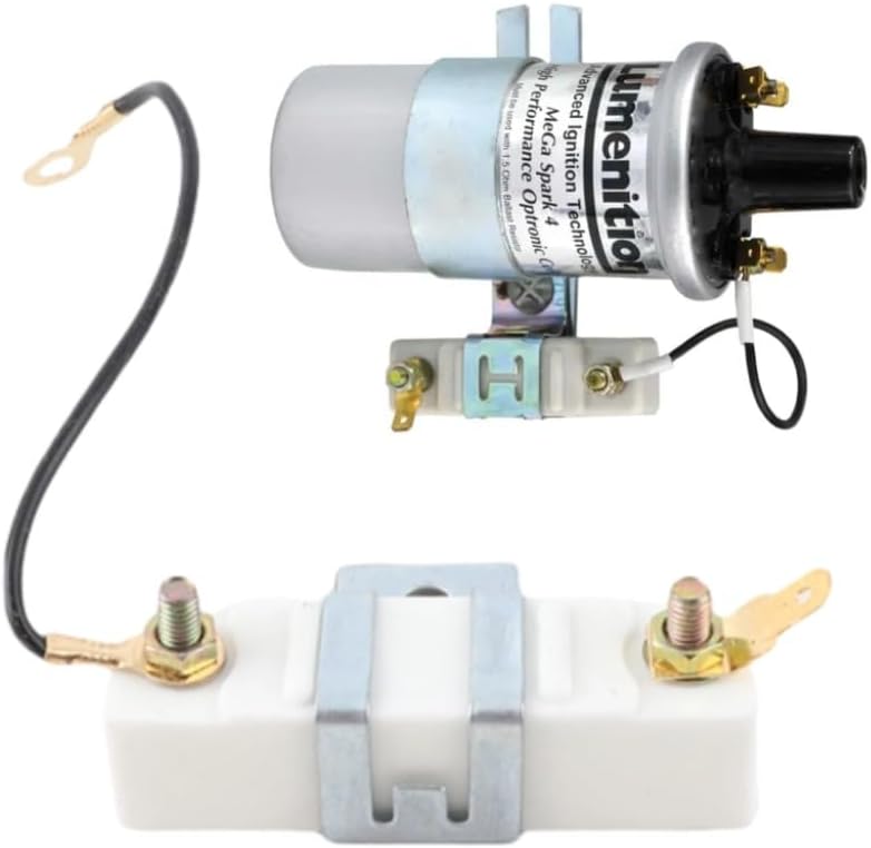 Ignition Coil Resistor,KIMISS Metal Ceramic Ignition Coil Ballast Resistor for 1.5 Ohm Classic Car for All 1.5 Ohm Coils