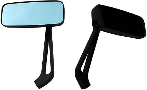 Miniatura 3 de 1 par de espejos rectangulares negros para motocicleta compatibles con Honda Rebel 250 2007