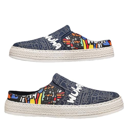 2023 Foreign Trade Men's Heel Less Half Slippers Flat Bottom Fisherman's Shoes Lightweight Mens Lace up Casual Shoes4