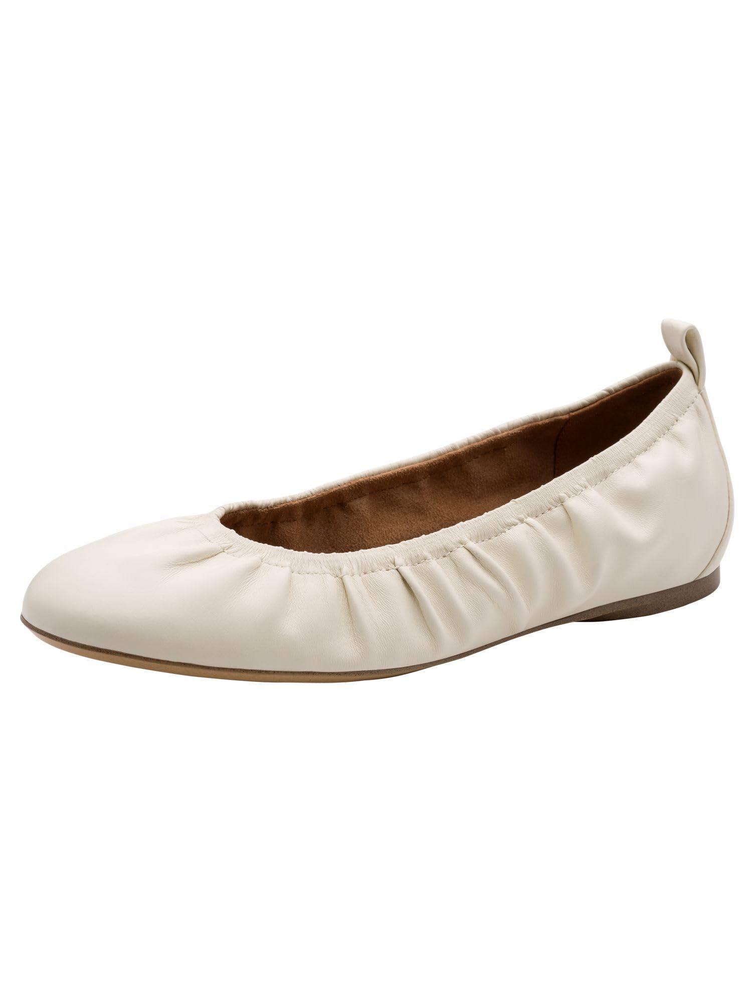 Tamaris Women's ballet flat leather flat white 6.5 UK
