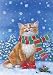 Toland - Kitten Mittens - Decorative Snow Flake Winter Cute Tabby Cat Scarf USA-Produced House Flag