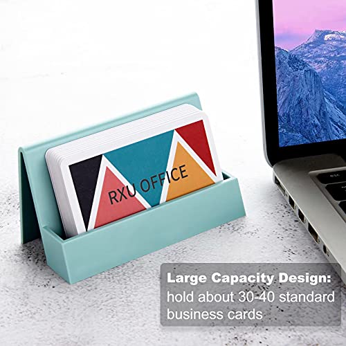Business-Card-Holder-for-DeskVertical-Plastic-Cute-Contracted-Desktop-Business-Card-Holder-Display-for-Men-WomenLake-Blue