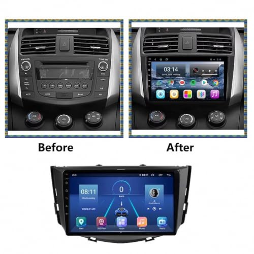 Radio coche 2 DIN con Carplay inalámbrico Lifan X60 2013 2014 2015 Mirror Link y Bluetooth 2
