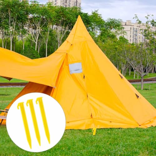 Plastic Tent Stakes 10 Pack Yellow