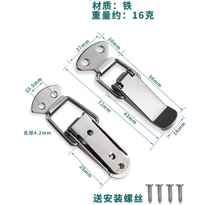 Loquet à bascule fer nickelé fermoir caisse bois boîte outils