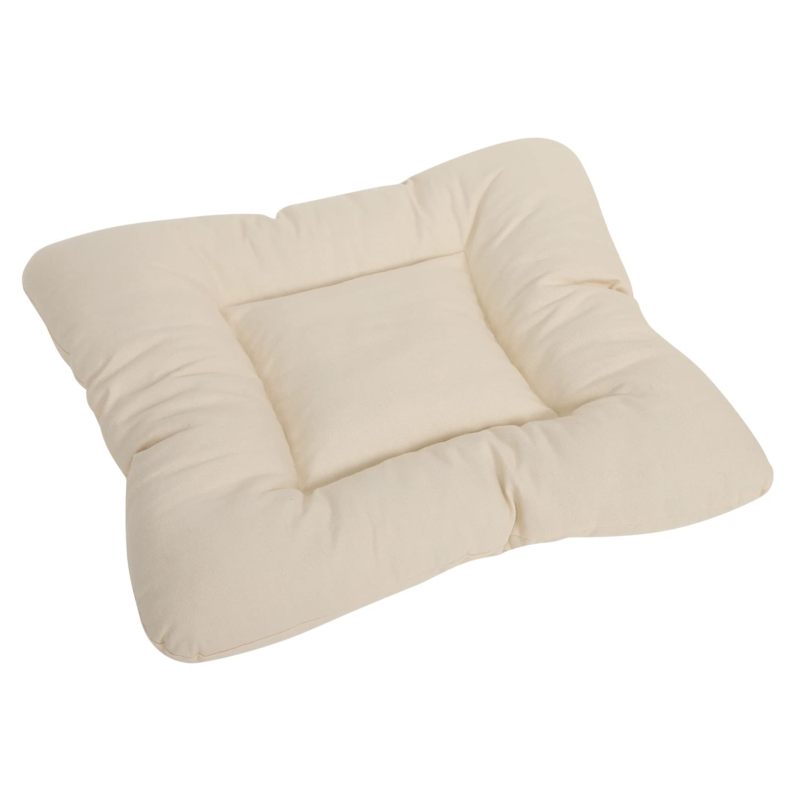 EUGAD Tienda para Mascotas con Cama para Perros Gatos 60x60x70cm Tienda de Lona Lavable Casa para Mascotas con Cojín Suave y Extraíble Montaje Fácil con Soportes de Madera Blanco 0023GD