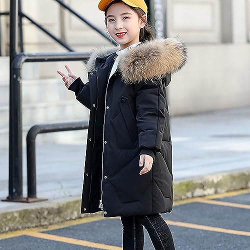 Girls' Winter Coat Heavyweight Long Puffer Jacket Kids Insulated Parka with Fu𝐫 Hood Down Jacket Toddler Clothes Boys3