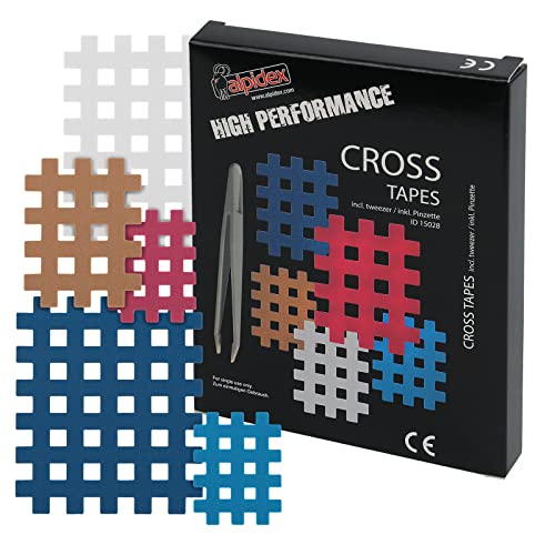 ALPIDEX Cross Tape Cross Patch Taille A, B, et C Différentes Couleurs et Quantités, Quantité:102 Pièces - Taille A.b et C