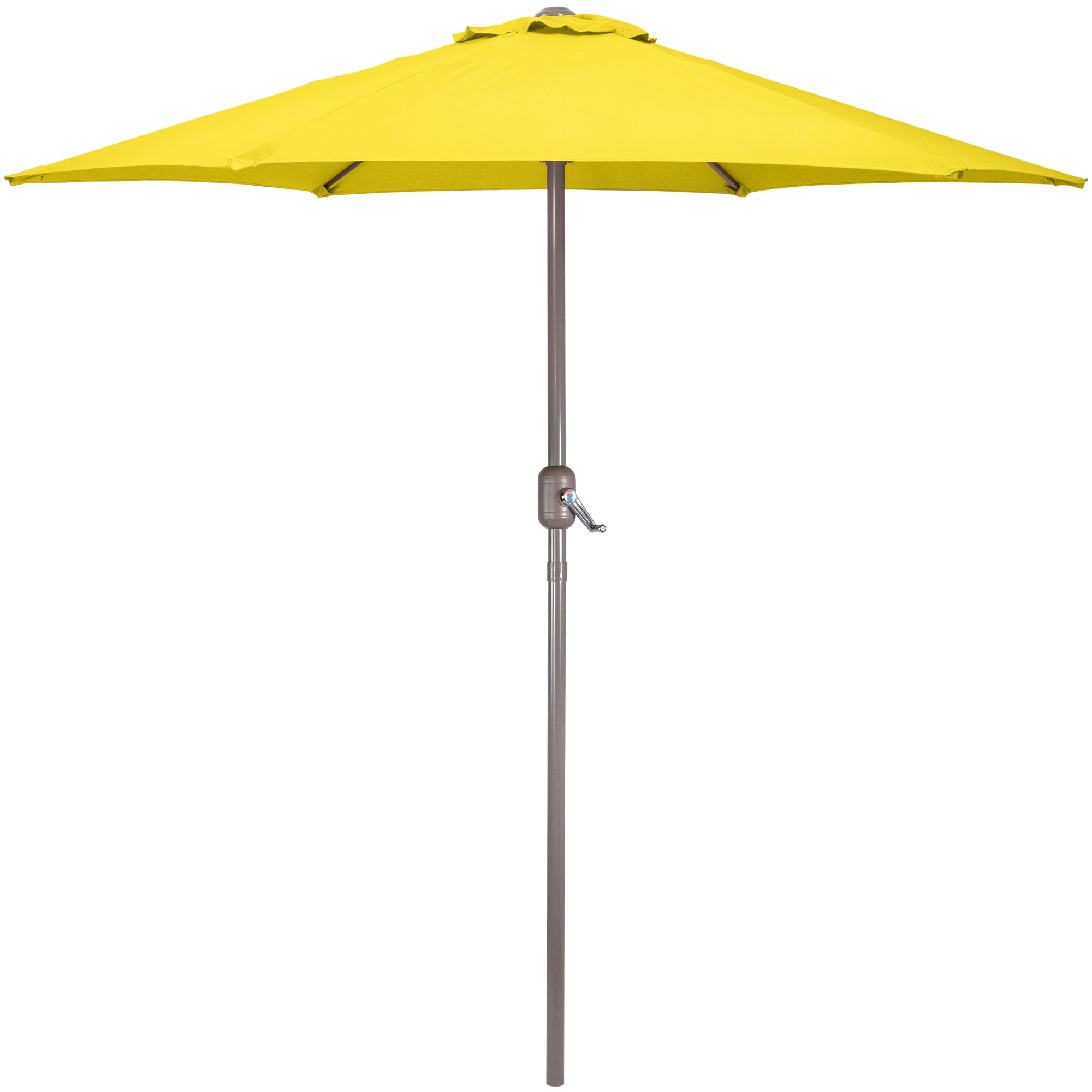 Northlight 7.5ft Outdoor Patio Market Umbrella with Hand Crank, Yellow
