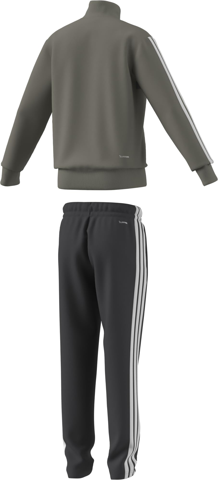 adidas Uniseks - dzieci Seasonal Essentials Tiberio 3 Stripes Tricot Track Suit, silver pebble/grey six/metal grey/white, 11-12 Years