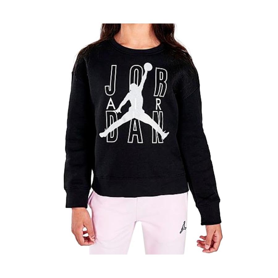 Glitter Jumpman Girls Light Sweater Size Medium Color Black and White2