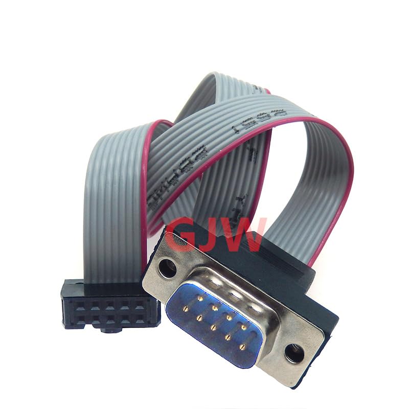 Wiring Connecting Terminals - 2PCS 30CM DB9 Male to FC-10P Female Cable rs232 Serial Port Connector to 2.54MM Female Plug Adapter Extension Cable - (Color: 2PCS 30CM)