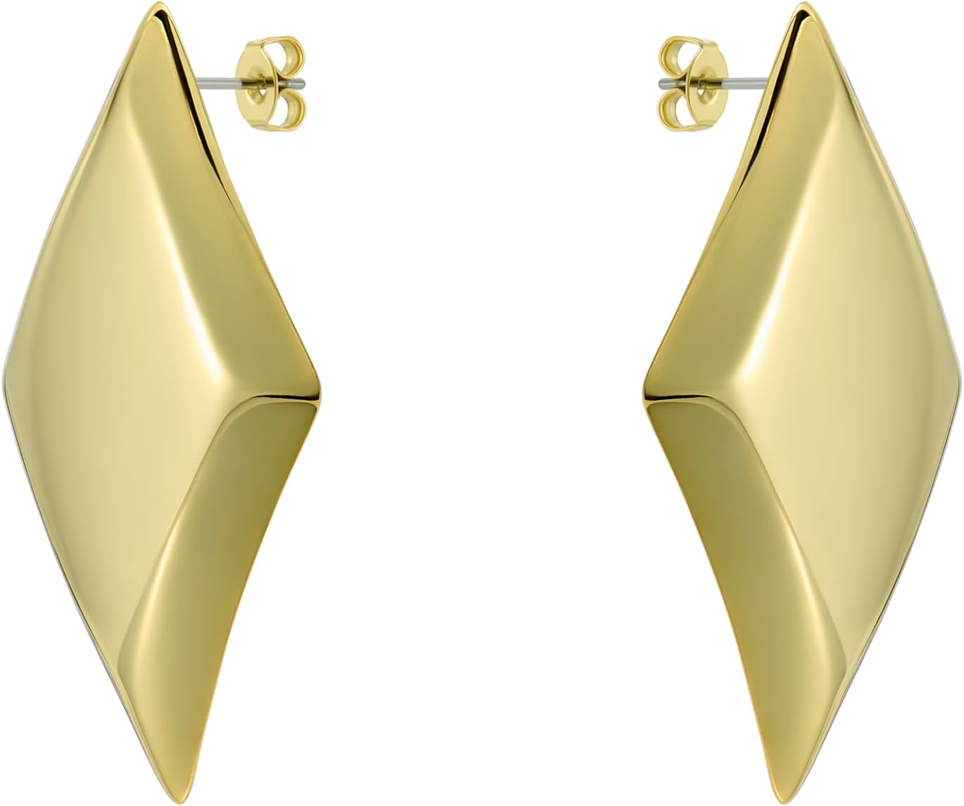Ted Baker London Georgie Geo Diamond Large Stud Earrings for Women (Gold)