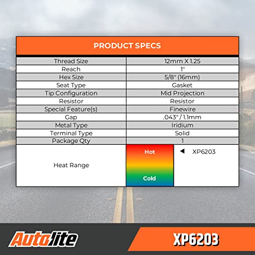 Autolite XP6203 Iridium Xp Automotive Replacement Spark Plugs, Xp6203 thumb #7