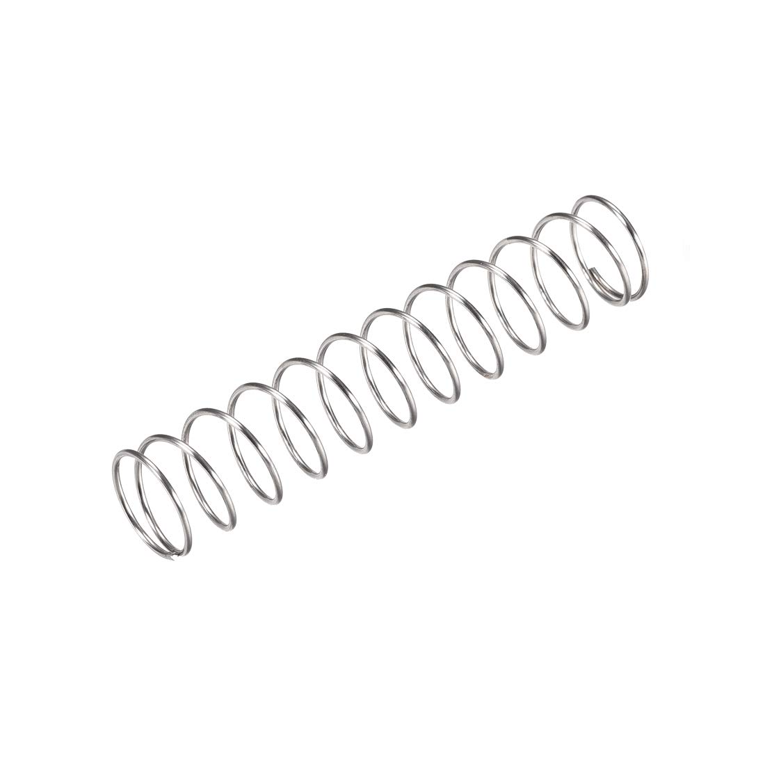 uxcell Compression Spring,304 Stainless Steel,15mm OD,1mm Wire Size,35mm Compressed Length,70mm Free Length,35N Load Capacity,Silver Tone,5pcs