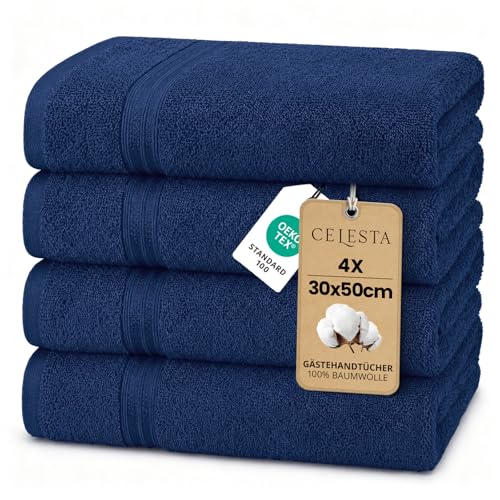 CELESTA Badetücher 70x140 cm, 2er-Set, 100% ringgesponnene Baumwolle | OEKO-TEX zertifiziert, hochwertiges Duschhandtuch, weich, saugstark & schnelltrocknend. Ideal für Bad, Urlaub, Anthrazi