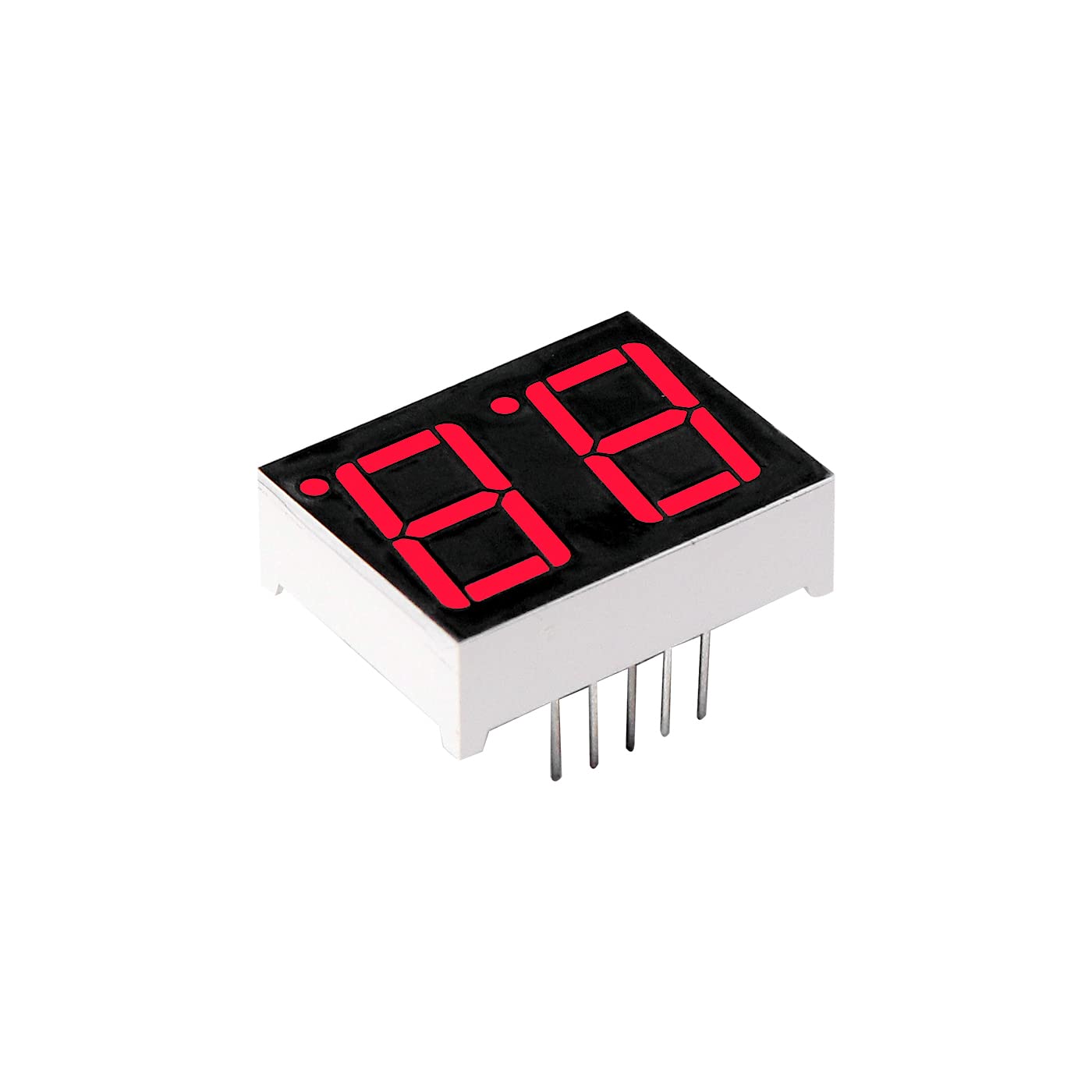 Electronic Spices 0.56 Inch 2 Digit Red Display Color 7 Segment Led Display Common Cathode Pack of 5pcs