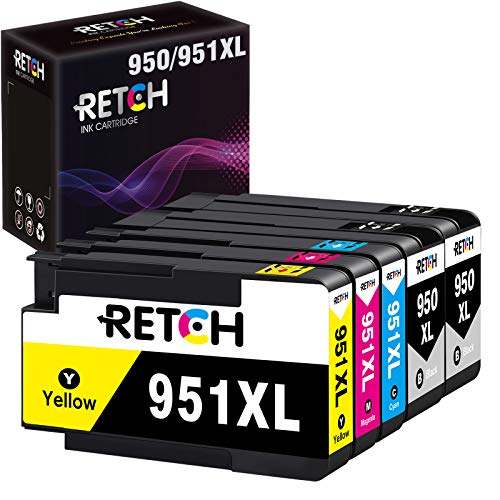 RETCH Compatible Ink Cartridge Replacement for HP 950XL 951XL 950 951 Ink Cartridge Works with OfficeJet Pro 8600 8610 8620 8100 8630 8660 8640 8615 8625 276DW 251DW 271DW