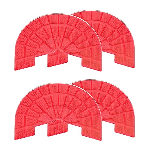 Image of HARFINGTON 2pair Shoe Sole Protector for Sneakers Size 8.5-9 Non Slip Pad Heel Plates Repair for Men and Women, Red