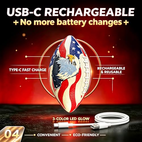 HITEGY Rechargeable Light-Up Football