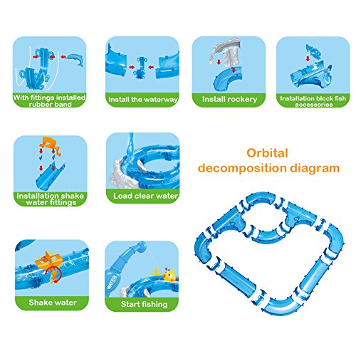 Akokie Tavolo da Acqua Gioco di Pesca per 3