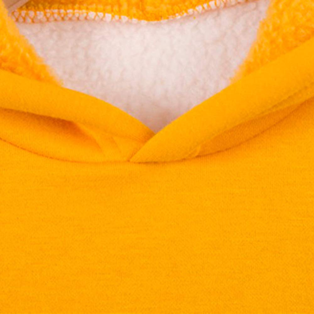 Hopscotch Baby Boys Cotton Animal Print Full-Sleeve Hooded Sweatshirt in Yellow Color for Ages 12-24 Months (WER-3269717) - Image 4 thumbnail