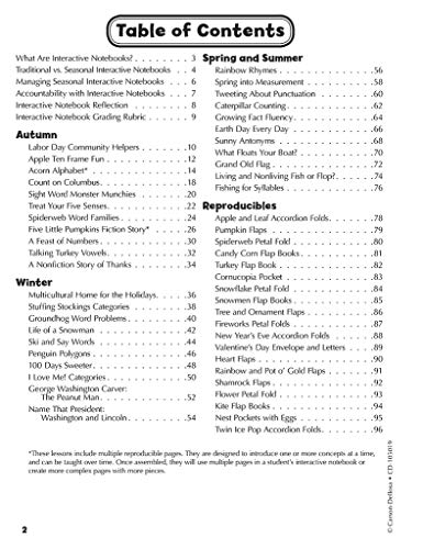 Carson Dellosa Interactive Notebooks Seasonal, Grade K Resource Book - Image 4