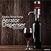 NutriChef Wine Dispenser, Automatic Electric Wine Aerator Pourer w/ Metal Decanter Spout for Red and White Wine Small