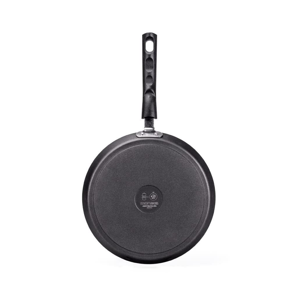 Moneta Futura Crêpière Ø25 cm, revêtement FineGres naturel anti-adhésif, convient également aux plaques à induction 100% fabriquée en Italie
