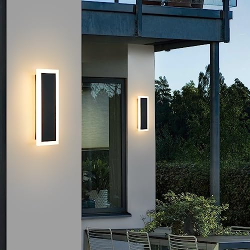 Yaowszm Modern Led Wall Sconce 2Pack 8W Exterior Light Fixture Ip65 Outdoor Wall Lights 11.8 Inch Warm Lighting For Porch Patio Garage #TOP6