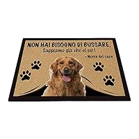 BAGEYOU Zerbino Personalizzato Per Esterni Con Cane Bichon Frise - 60x40 Cm - Benvenuto Con Frasi - 3