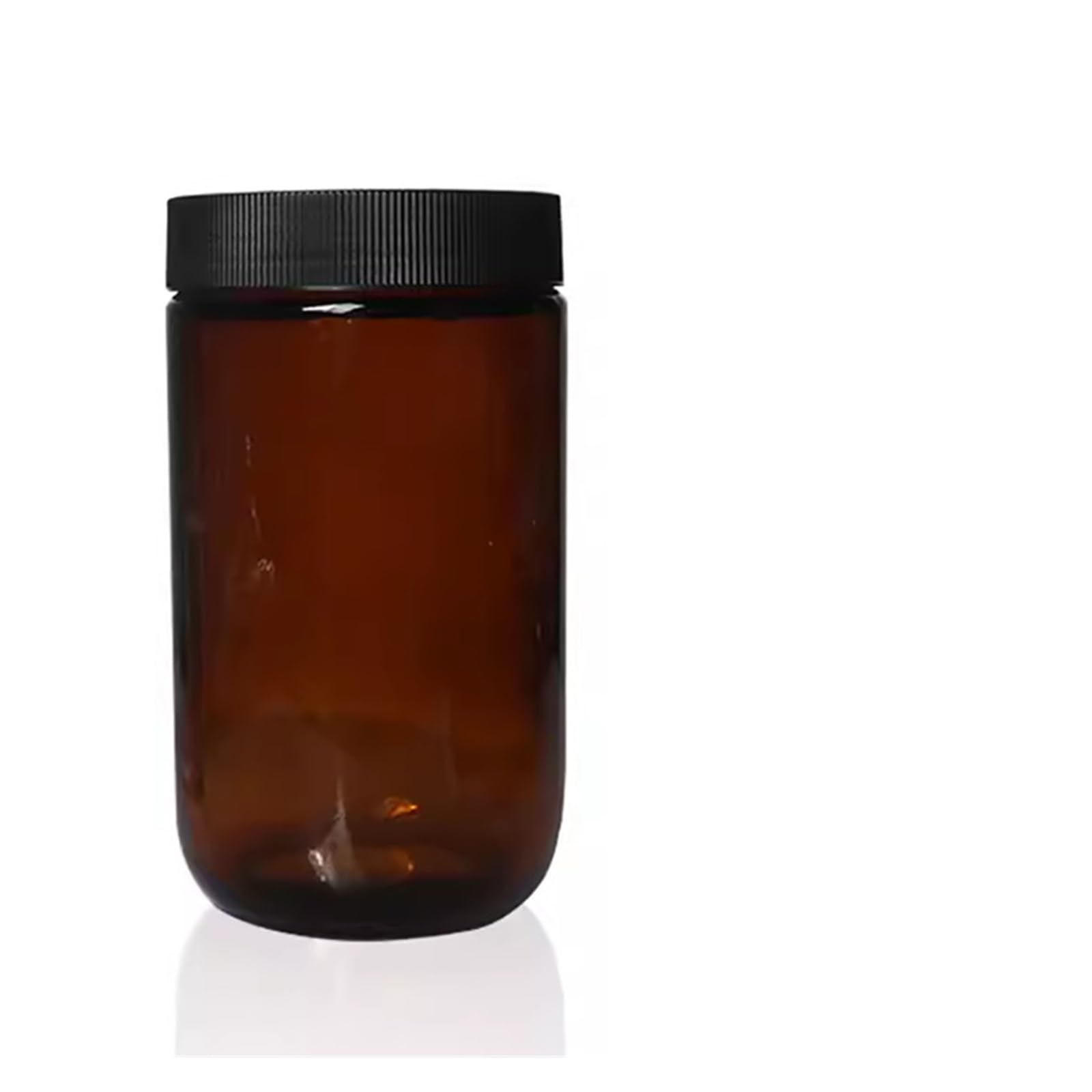 Frasco de vidrio marrón de boca ancha for muestras, frasco de reactivos de boca ancha, material de vidrio de laboratorio(60ml)