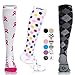 CPR 20-30 MmHg Compression Over the Calf Socks for Men / Women, Black