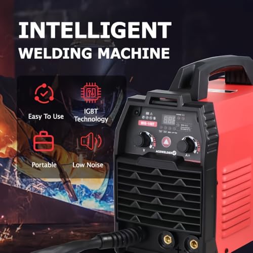Image of ACEWELDER 140A Gasless Flux Core MIG Welder /Lift TIG /Stick 3 in 1 Welding Machine 110V Portable IGBT Inverter Synergy Welder Machine (MIG140)