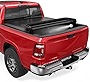 MOSTPLUS Soft Quad FOLD Truck Bed Tonneau Cover Compatible with 2002-2023 Dodge Ram 1500 Inclu. Classic & New Body/2003-2023 Ram 2500 3500 Fleetside (w/o RamBox) (6.5 FT Bed) On Top-76.3 Inch