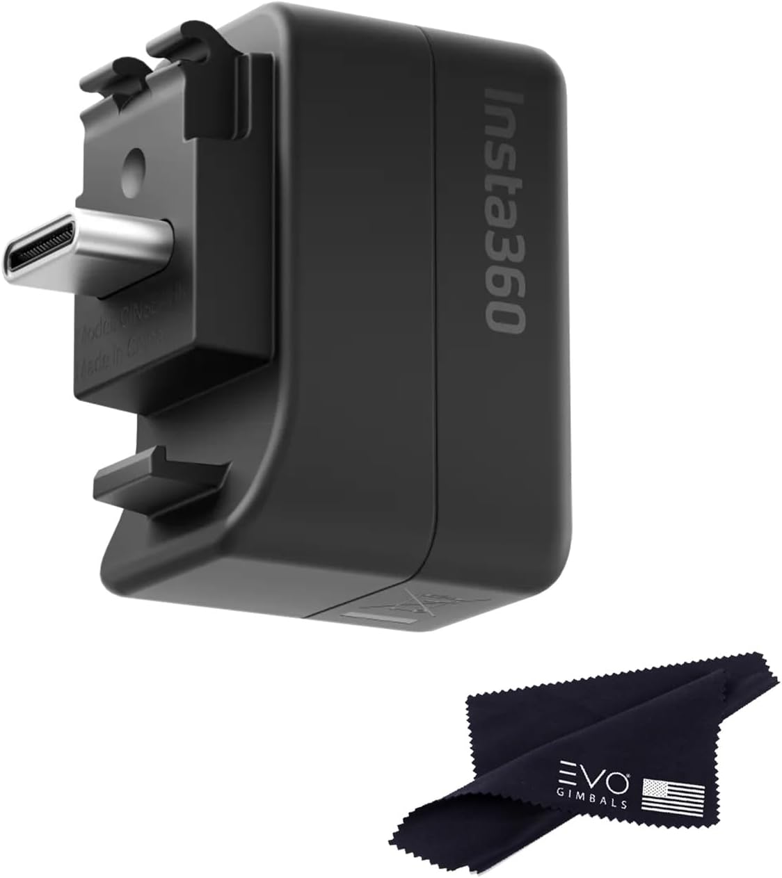 Insta360 X5/X4 Air Mic Adapter, External Microphone Adapter X5 Camera,Type-C and 3.5mm Audio Ports Support Charging While Recording