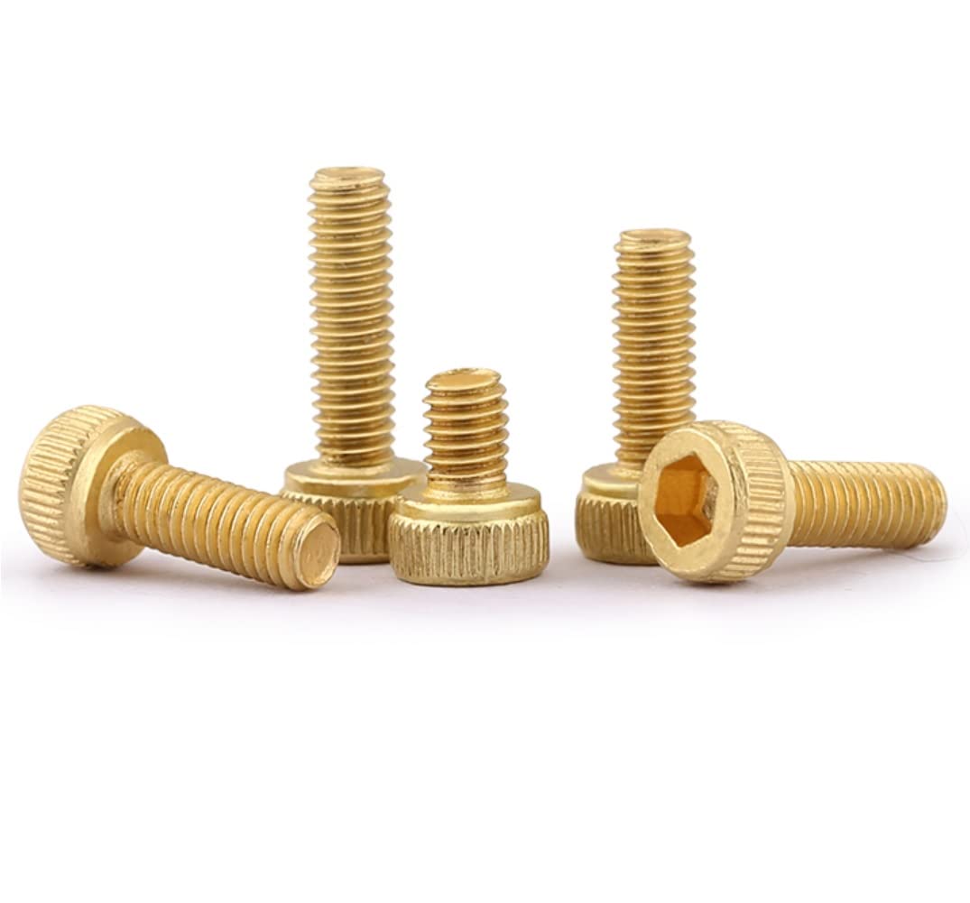 CONPHERON Brass Allen Screws Hex Socket Cap Machine Screws Bolts M3x12 mm,30 pcs, Copper
