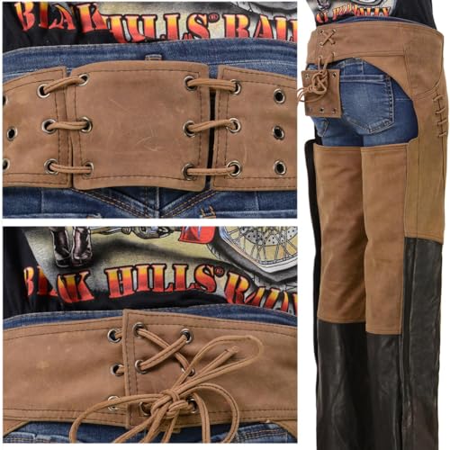 Image of Milwaukee Leather Premium Leather Motorcycle Riding Chaps for Women Bikers