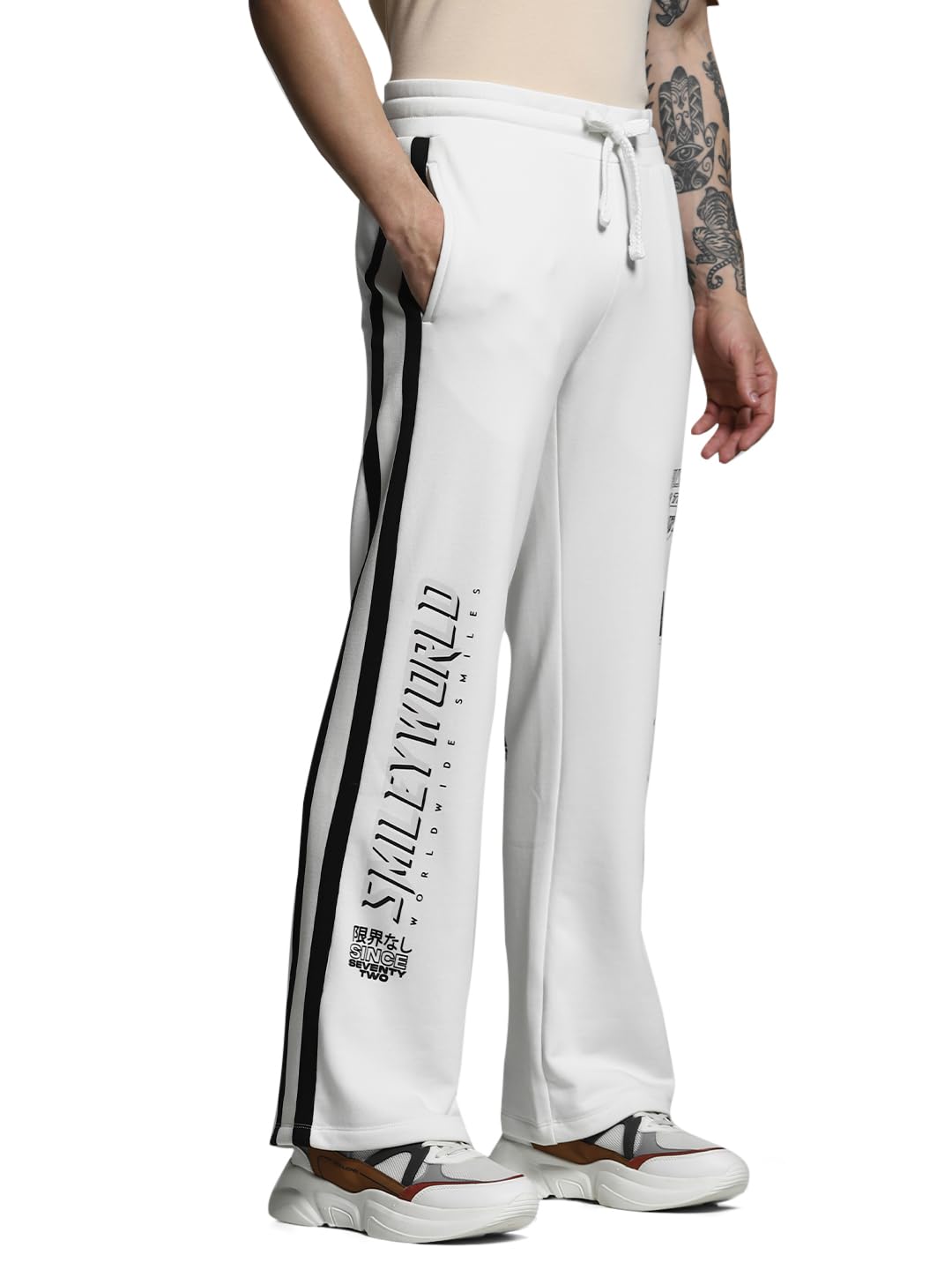 jack & jones Men Printed Pure Cotton Mid Rise Track Pants-picture-40
