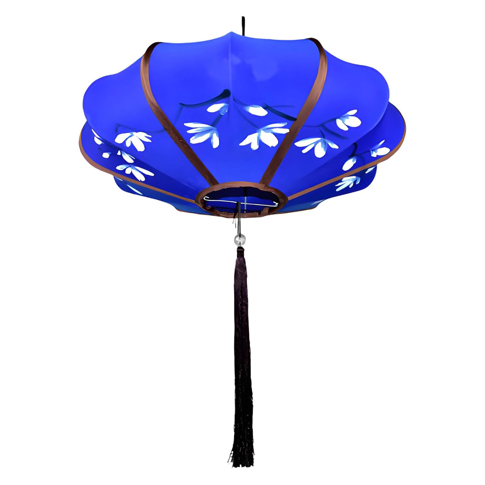 SBZIOJHDR Chinese-style lanterns, Handheld Chinese Lantern, Decoration Cloth Lighting, Exquisite Red Lanterns for New Year(Blue,80#)