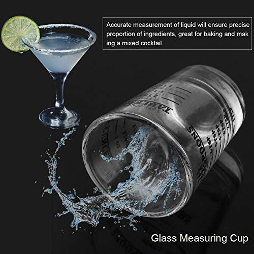 Vaso Medidor de Vidrio 30 ml Pequeño Transparente miniatura 3