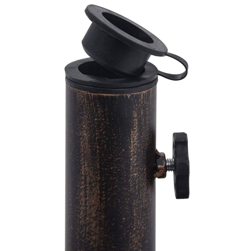 Socle de Parasol Bronze 12 kg 48 cm Fonte,Pied De Parasol,Pied De Parasol Lourd,Pied De Parasol sur roulettes