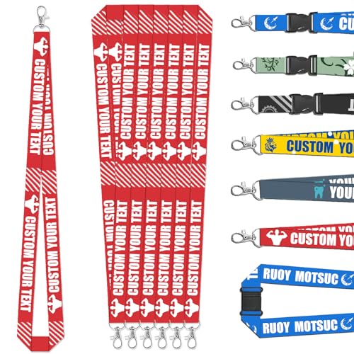 Coregiftr Lanyards Personalizados con Cintas de Cuello Desmontables - Lanyard Personalizado con Logotipo,30pcs - Ideal p...