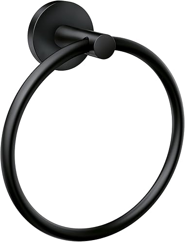 Moen Y5785BL - Anillo de toalla de mano para baño, color negro mate