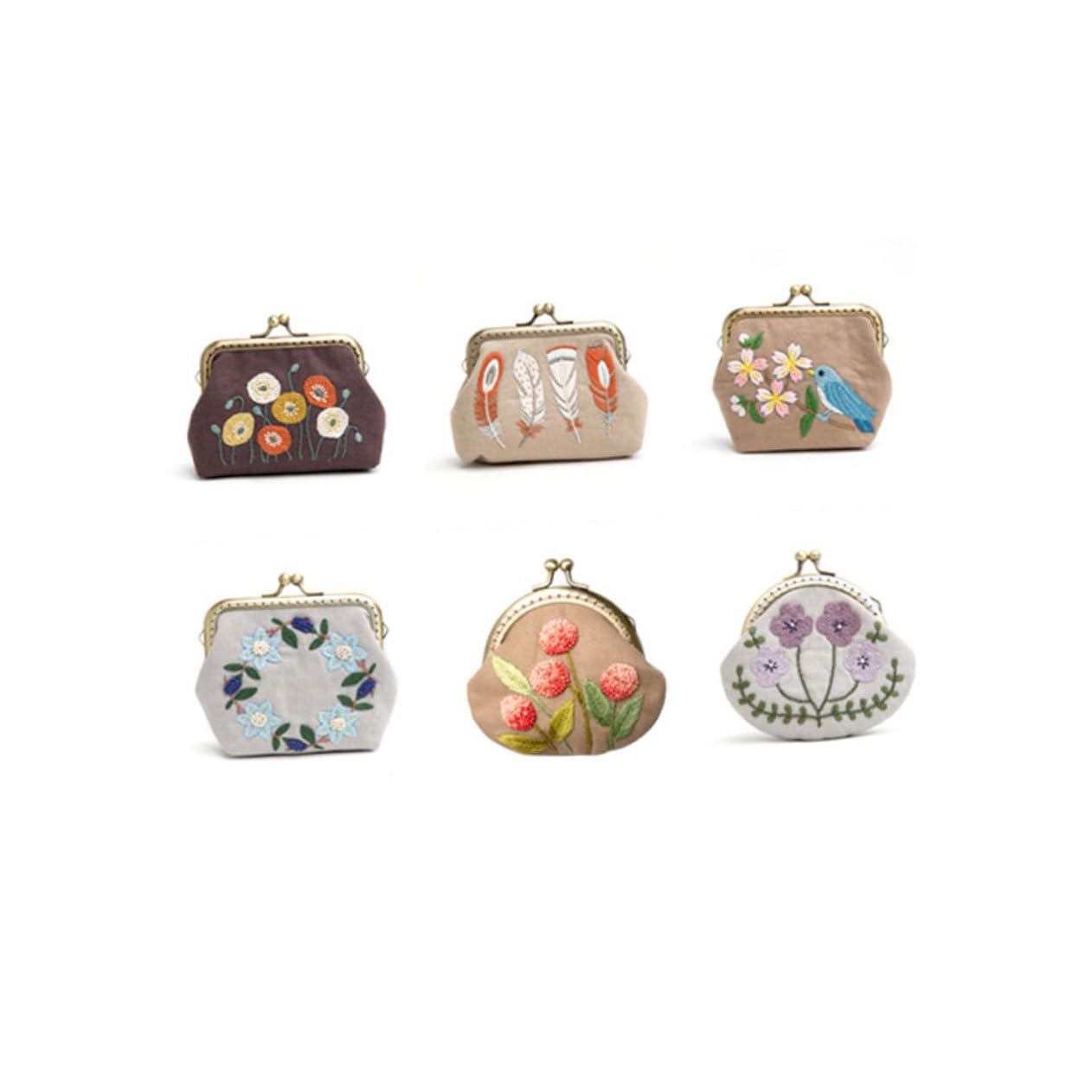 Tofficu 3juegos Kit De Bordado Para Principiantes De Herramientas De Bordado Con Neceser De Moneda Accesorios y Agujas De Lana Para Mujeres y Niñas Estilo Europeo