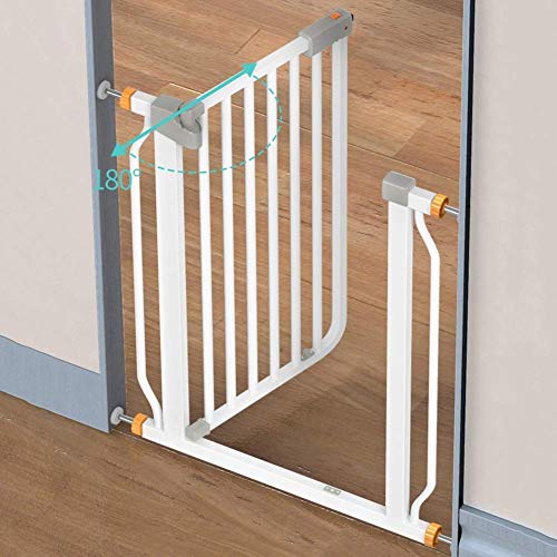 Barrière de sécurité blanche pour bébés avec fixation par pression stable