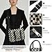 Checkered Crossbody Bag Checkered Tote Handbags Black and White Purse Casual Tote Handbags for Work Travel