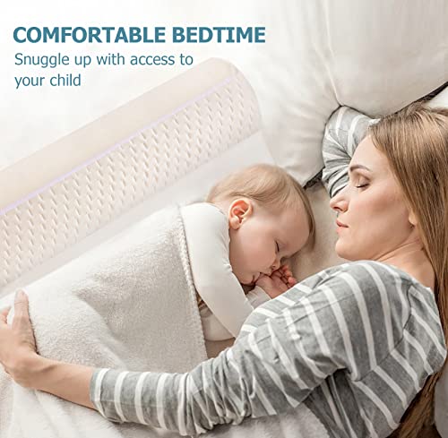 Ubbcare 66 Inches Extra Long Bed Rail, Memory Foam Rail Guard, Designed With Non-Slip Dot And 2 Strips, Washable Cover, Bed Rail For Baby, Toddlers, Kids, Fit For Twin, Full, Queen Size Bed #TOP5